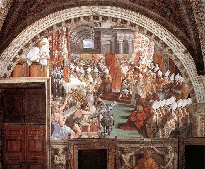 RAFFAELLO Sanzio The Coronation of Charlemagne Norge oil painting art